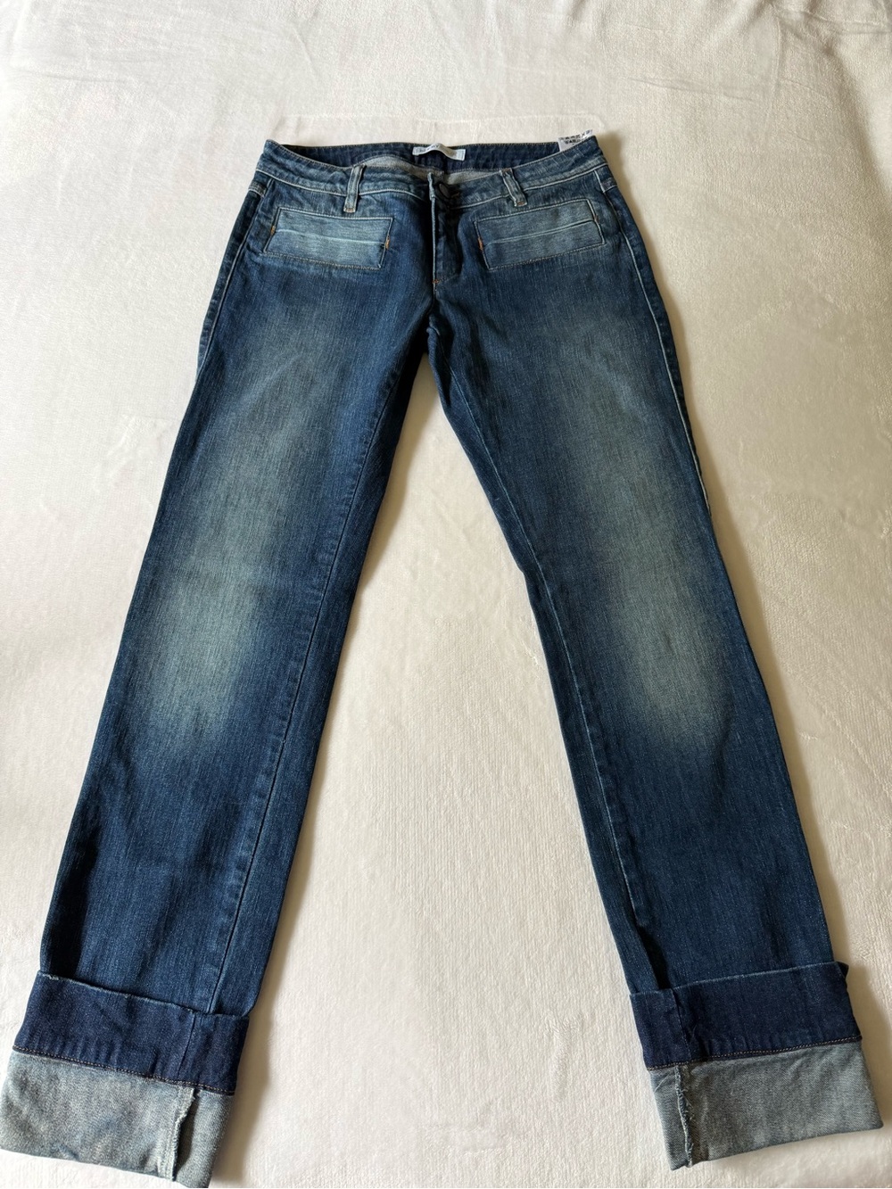 See By Chloé Dark Blue Rolled Hem Jeans